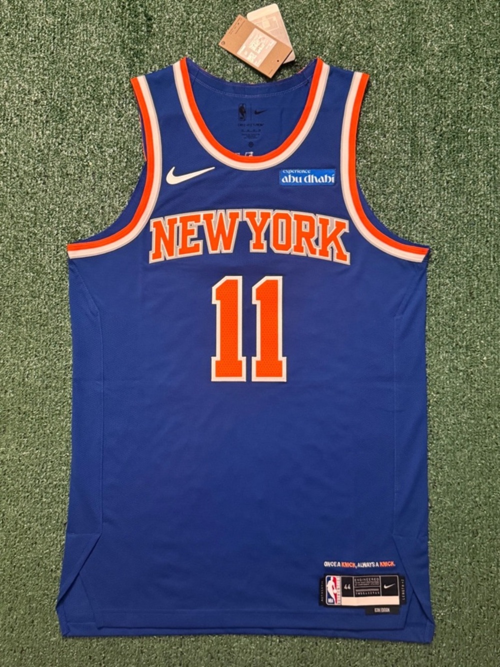 Authentic Jalen Brunson New York Knicks Nike Adv Blue Icon Edition Jerseys